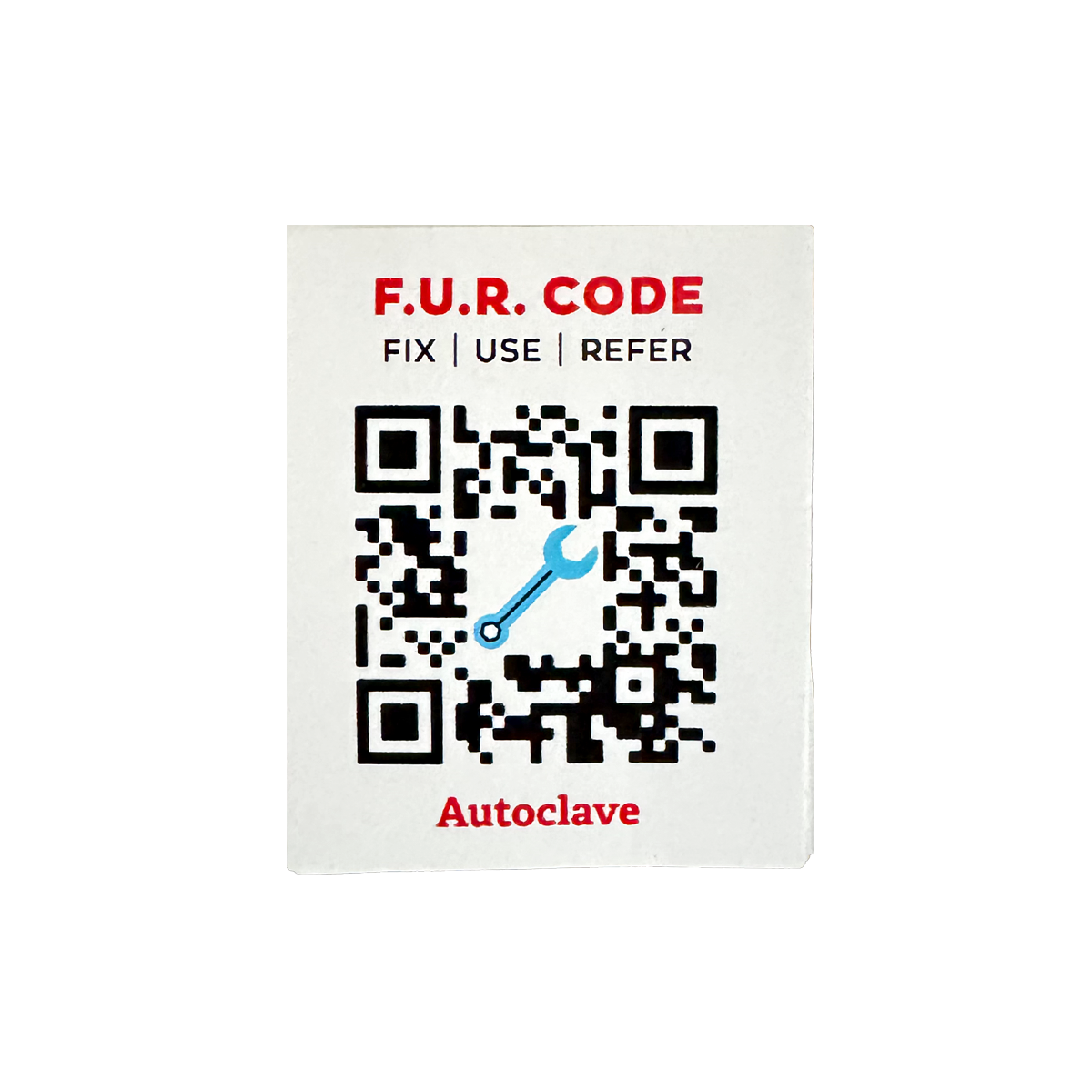 Autoclave QR Code Sticker | Veterinary Emergency Group Store