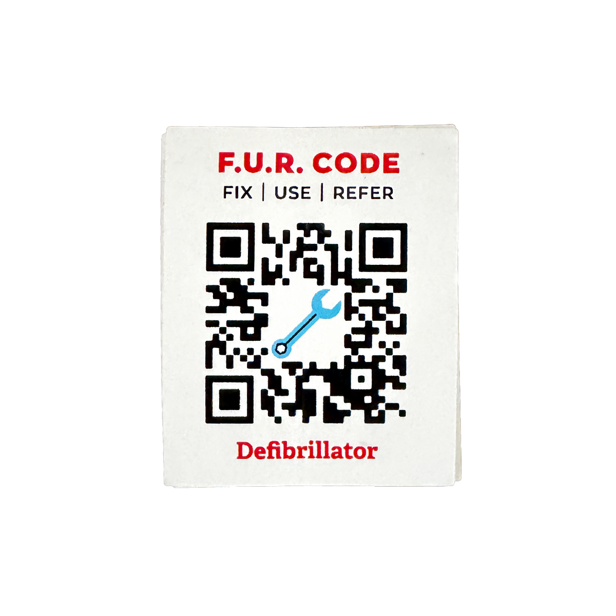 Defibrillator QR Code Sticker | Veterinary Emergency Group Store